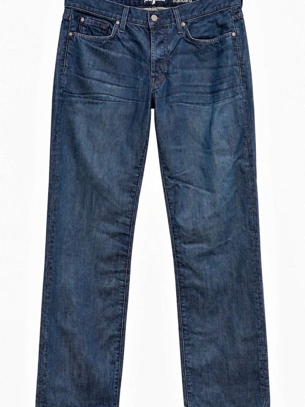 7 for all mankind Standard Straight Leg Cotton Jeans in Blue 36 by 34 (Orig $199
